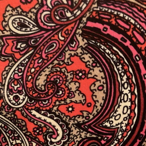 NWT Jones New York Sport Top Shirt Womens XL Fire Red Paisley Long Sleeve NEW - Picture 4 of 13